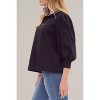 Women's Pullover Top with Ruffle Collar - entro - 2 of 4