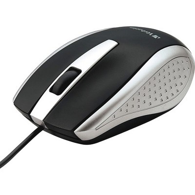 Verbatim Optical Mouse - Wired with USB Accessibility - Mac & PC Compatible - Silver