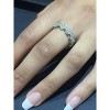 Pompeii3 1 1/2Ct Diamond Ring 10k White Gold 3/4 Eternity Women's Wedding Band - 4 of 4