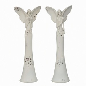 Transpac Rustic Standing Guardian Angel Figurine Set of 2 of 2o Spring Home Decorations - 1 of 1