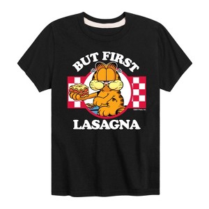 Boys' - Garfield - But First, Lasagna Short Sleeve Graphic T-Shirt - 1 of 4