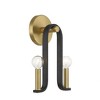 Savoy House Archway 2 - Light Wall Light in  Matte Black/Warm Brass - 2 of 4