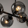 Rennnsan Arvante 40" W 8 -Light Glass Dimmable Modern Linear Kitchen Island Pendant in Black - 3 of 4