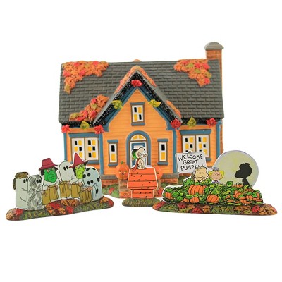 Department 56 House 6.5 Inch Trick-Or-Treat Lane W/ Peanuts Halloween Spooky Village Buildings