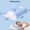 SUGIFT Ergonomic Memory Foam Bed Pillow for Neck and Shoulder Pain Relief with Cooling Breathable Cover for All Sleep Positions - 3 of 4
