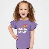 The Juniper Shop Mini Smiley Rainbow Cloud Aria Flutter Sleeve Tee - 2 of 4