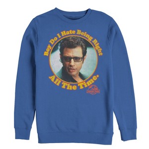 Men's Jurassic Park Dr. Malcolm Right all the Time Sweatshirt - 1 of 3