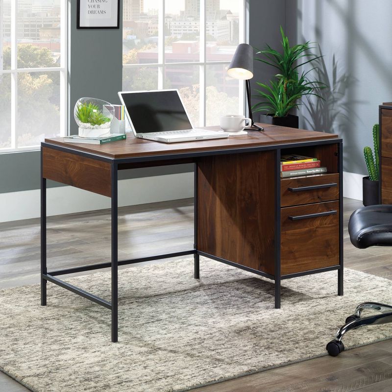 Nova Loft 2Drawer Desk Grand Walnut - Sauder: Home Office Workstation, Full-Extension File Storage, 3 of 6
