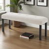 Mshliw 47.24" Upholstered Dining Bench with Tufted Linen Seat, Rubber Wood Frame, Shoe Bench, Storage Bench, Padded Seating for Entryway or Bedroom - 3 of 4
