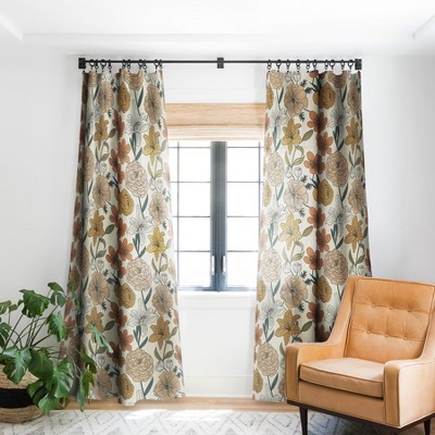 Emanuela Carratoni Spring Floral Mood Single Panel Blackout Window Curtain - Deny Designs