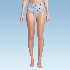 Lands' End Women's Chlorine Resistant Smoothing Control High Waisted Bikini Bottoms - 1 of 3