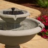 Smart Solar Country Gardens intelli Solar Birdbath with Remote Weathered Stone - 4 of 4