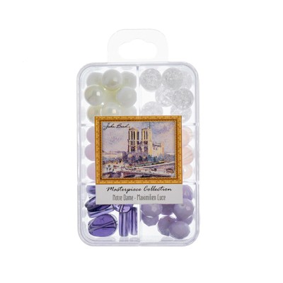 John Bead Masterpiece Collection Mixed Glass Bead Box Notre Dame by Maximilien Luce 85g