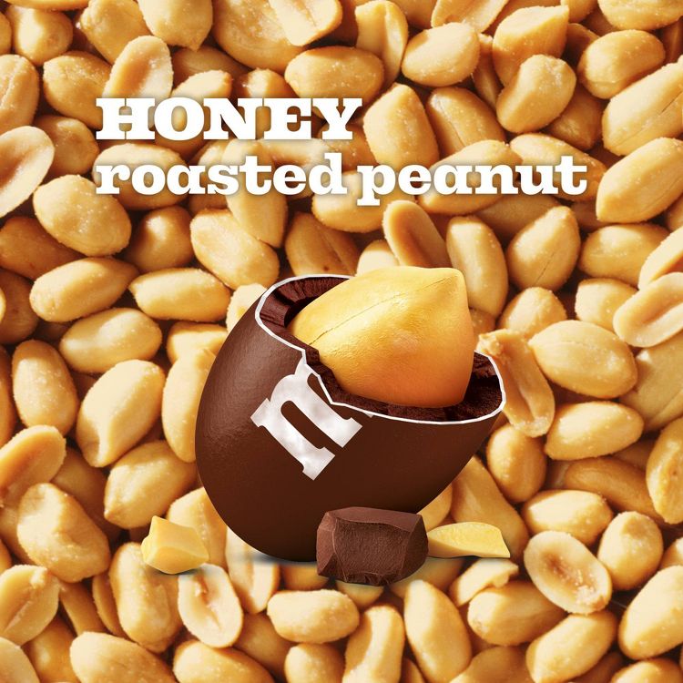 M&M'S Honey Roasted Peanut Milk Chocolate Candy Full Size 9.0 oz – Traveling M&M's, Honey Roasted Peanuts & Candy Dish 