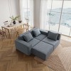 Whisen Modular Sofa Bed - Oversized, Convertible, Soft Corduroy Cloud Velvet Fabric, Two Person Combination - 2 of 4