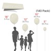 PartyWoo Balloons White Sand Boho 18 12 10 5 Inch 140 pcs - 2 of 4