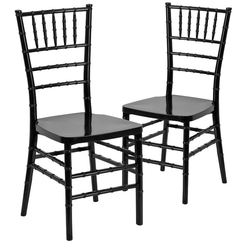 Emma and Oliver 2 Pack PREMIUM Resin Stacking Chiavari Chair, 1 of 12