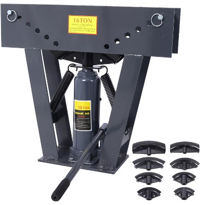 16Ton Tube Roller Bender Pipe Rolling Machine With 8 Dies (1/2", 3/4", 1", 1-1/4", 1-1/12", 2", 2-1/2", 3") Adjustable Rollers For 90-180° Bending