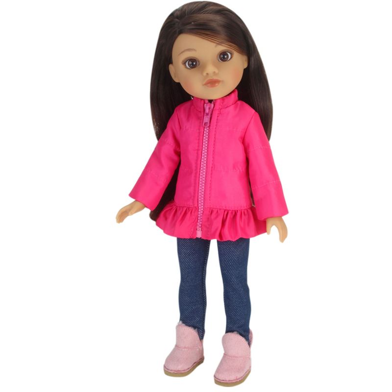 Sophia’s 3 Piece Winter Outfit with Boots for 14.5" Dolls, Hot Pink, 3 of 6