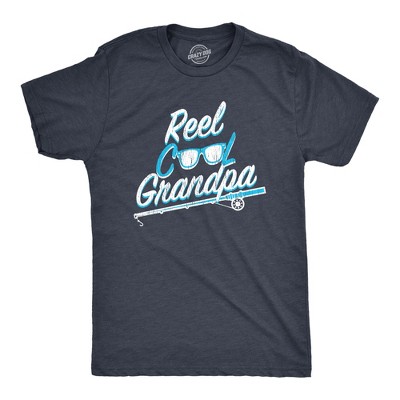 Mens Reel Cool Grandpa T Shirt Funny Sarcastic Fishing Joke Pole Tee For Guys - Crazy Dog Men's T Shirt