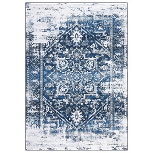 Machine Washable Area Rug Low Pile Vintage Ultra-Thin Non Slip Non Shedding Rugs Stain Resistant Foldable Indoor Carpet for Living Room Bedroom - 1 of 4