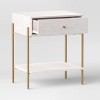 Natural Luxe Accent Table Off-White - Threshold™ - 2 of 4