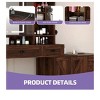 Farmhouse Vanity Desk Set With 6 Drawers & Power Outlet, Makeup Vanity Table With Light Color & Brightness Adjustable For Girls Women Bedroom - 3 of 4