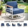Belord Metal Outdoor Furniture Set with Extra Thick Cushion, 9PCS Patio Furniture Set with 6" Thick Cushions Swivel Chair and 10" Thick Cushions Couch - 4 of 4