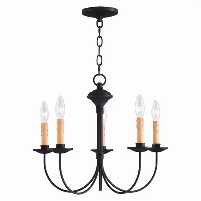 Livex Lighting Heritage 5 - Light Chandelier in  Black