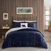 Sapphtopaz 4 Pcs Printed Plush to Cozy Berber Reverse Comforter Set, Bedding Set Quilt Set, End to End Box Quilting, Machine Washable - 4 of 4