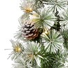 Nearly Natural 3-ft Flocked Artificial Christmas Tree Topiary with 50 Warm White LED Lights and Pine Cones - 3 of 4
