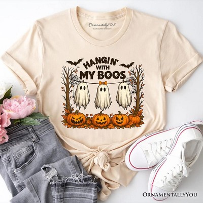Hanging with My Boos Ghost T-Shirt, Funny Halloween Spooky Season Tee| OrnamentallyYou
