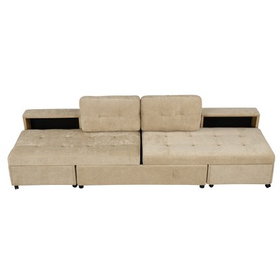 Maliang Versatile Sofa Bed, Modular Sofa, Sectionals Sofa with Two Storage Racks, Free-combined