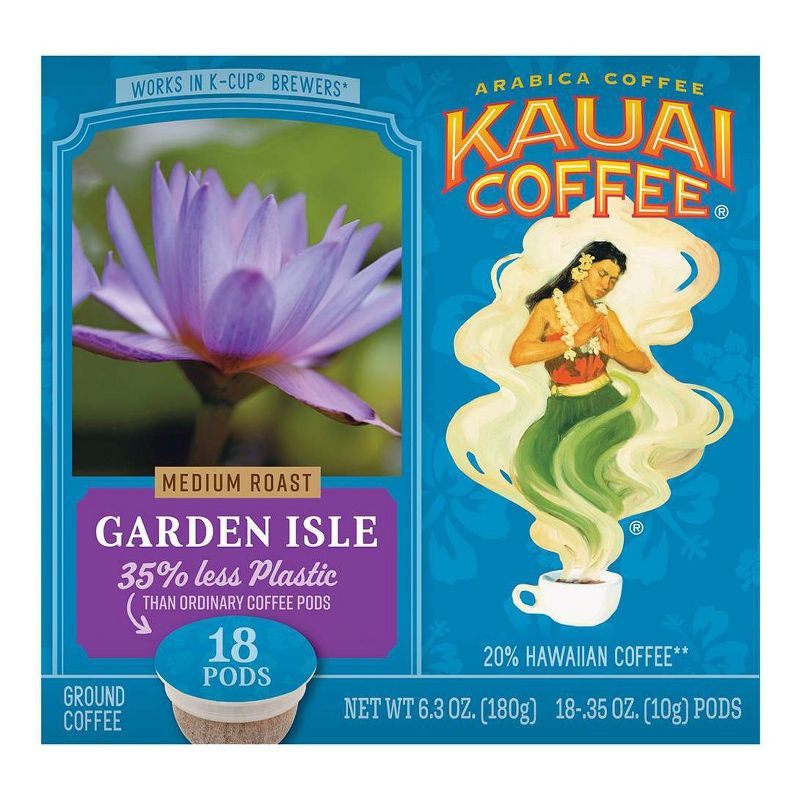 Kauai Coffee Garden Isle, Medium Roast Single Serve Pods - 18ct, 3 of 9