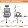 DOMETOUR Gaming Ergonomic Foot Rest Reclining, High Back Mesh Home Office Computer Desk Chair - 4 of 4