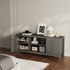 59" TV Stand for TVs Up to 65 Inches, Mid Century Modern TV Entertainment Center w/Storage Cabinets & Open Shelves, Wood TV Cabinet for Home - 3 of 4