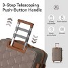 Syemin Luggage 3-Piece Luggage Set Travel Lightweight Suitcases with Rolling Wheels TSA lock Carry on Luggage 20"/24"/28", Brown, 20.08"*11.81"*30.12" - 2 of 4