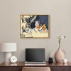 Art Remedy Paul Cezanne - Curtain and Fruit Rustic Chic Farmhouse Wall Art Framed - 2 of 4