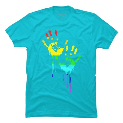 Design By Humans Flag Rainbow Pride Hands By Avocato T-shirt - Ocean ...