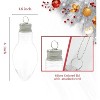 4E's Novelty 12 Pack Glass Fillable Light Bulb Shaped Ornament - 4" DIY Christmas Ornaments Set, Food Grade Clear Ornament & Clear Christmas Bulbs - 2 of 4