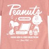 Girls' - Peanuts - Charlie Brown Records Fitted Short Sleeve Graphic T-Shirt - 2 of 4