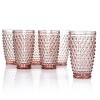 Gibson 6 Piece Hobnail Handmade Glass Tumbler Set in Pink - 2 of 4