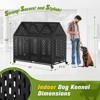 AZL1 Life Concept Pet Crates and Houses 52 Inches Heavy Duty Dog Crate with Roof Top, Wheels and Trays, Super Spacious Space, Black, 46"*24.21”*54" - 3 of 4