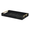 Cheung's Ausel Crinkled Gloss Pattern Tray with Gold Handles - Black - 4 of 4