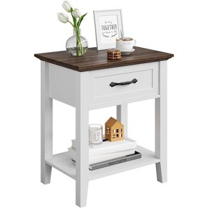 Coucheta Modern Nightstand with Storage Drawer, Side Table for Bedroom, Living Room, Nursery, Dorm, Easy Assembly - 1 of 4