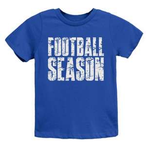 Football Season Block Distressed - Youth Short Sleeve Graphic T-Shirt - 1 of 4