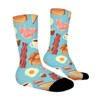 Food Patterns Women Printed Crew Socks Funny Funky Socks Soft Polyester Novelty Gifts for Artists Men - 3 of 4