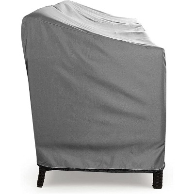 Gray Heavy-Duty Weatherproof Outdoor Sofa Cover with Drawstring Closure