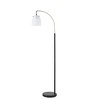 60" Arc Floor Lamp,Arched Shaped Floor Lamp With Two Tone Finished Of Matte Black And Gold,Arched Metal Floor Lamp with Chimney Shade-The Pop Home - 3 of 4