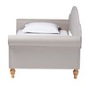 Baxton Studio Chaise Classic and Traditional Light Grey Fabric and Natural Brown Finished Wood Twin Size Daybed - 3 of 4